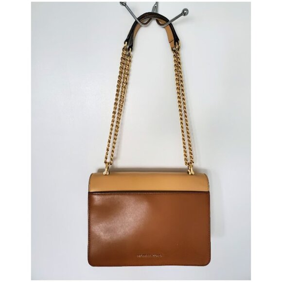 Michael Kors Jade Large Neutral Tri-Color Leather Crossbody - Picture 4 of 15